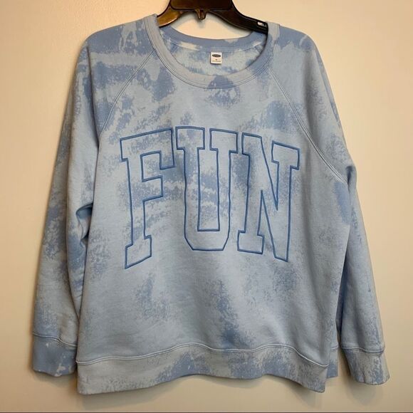 Old Navy Pullover Sweater Blue FUN Tie Dye size XL - Picture 2 of 7